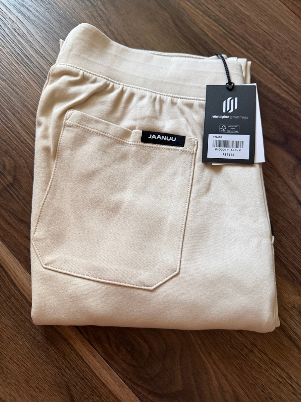 Jaanuu Cream Drawstring Scrub Jogger PM